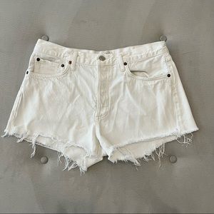Agolde Parker cut off white shorts